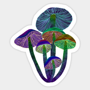 Glowing Mushrooms Sticker